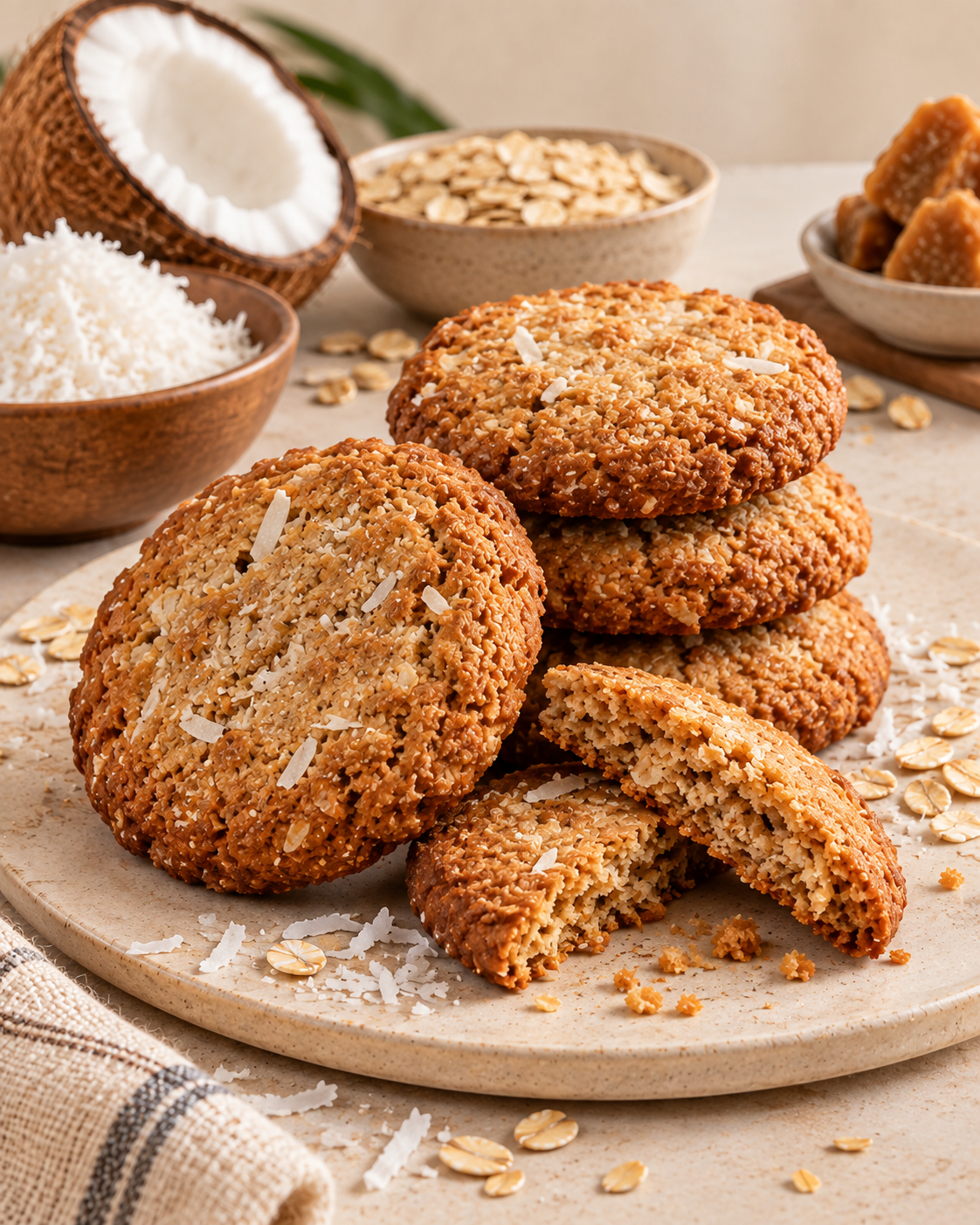 Whole Wheat Jaggery Coconut